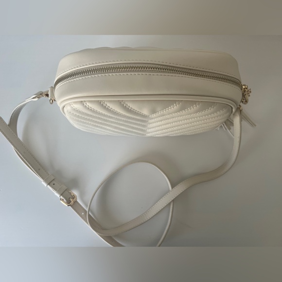 Womens Quilted Crossbody Bag Shoulder Purse, cream, small - Picture 4 of 5